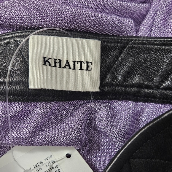 Khaite Lavender Draitton Draped Crystal Mesh Mini Skirt NWT - Picture 11 of 13